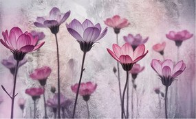 Divatos Flizelin Fali Tapéta Pasztell Virágok 416x254 Ragasztó