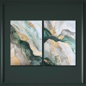 Kép szett kézzel festett részletekkel 2 db-os 50x70 cm Aventurine – Styler