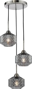 Dar Lighting glamour modern függeszték fabrienne szatén nikkel darfab0338