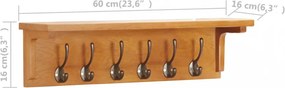 tömör tölgyfa fogas 60 x 16 x 16 cm