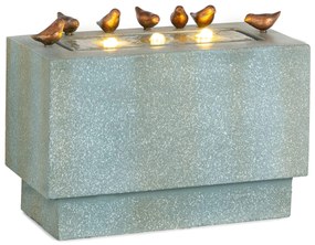 Waterbirds, kerti szökőkút, LED, 60 x 47 x 30 cm, cement, alumínium, szürke