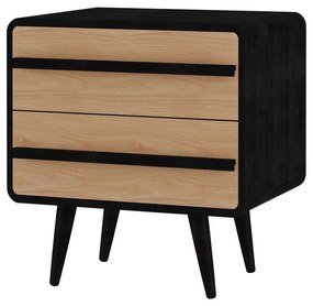 Fekete-natúr színű éjjeliszekrény Chantal – Støraa