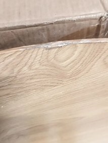 AKCIÓ Fekete étkezőasztal tölgyfa asztallappal NOCTURNE 120x120 II. osztály