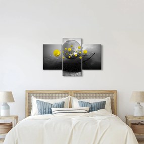 Kép- sárga absztrakt gömbök (90x60 cm)