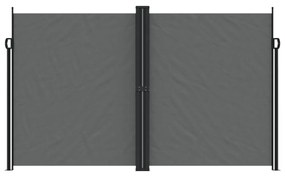 antracitszürke behúzható oldalsó napellenző 200 x 1000 cm