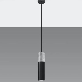 Sollux SL.0650 - BORGIO 1xGU10/40W/230V beton/fekete fém lógólámpa