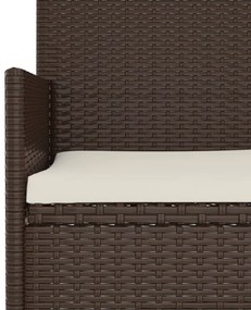 vidaXL 4 részes barna polyrattan kerti ülőgarnitúra párnákkal