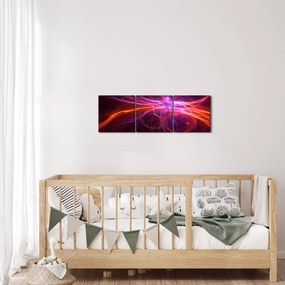 Modern absztrakció képe (órával) (90x30 cm)
