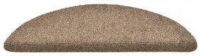 15 db krémszínű tűlyukasztott öntapadó lépcsőszőnyeg 56x17x3 cm