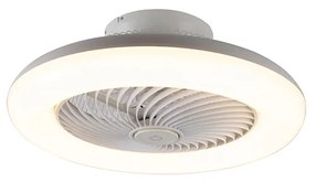 Mennyezeti ventilátor fehér LED-vel és távirányítóval - Clima