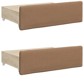 cappuccino színű kihúzható műbőr heverő fiókkal 90 x 200 cm