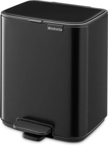 Matt fekete acél pedálos szemetes 7 l Bo – Brabantia