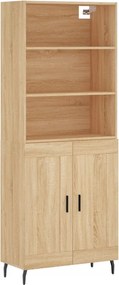 vidaXL sonoma tölgy szerelt fa magasszekrény 69,5 x 34 x 180 cm