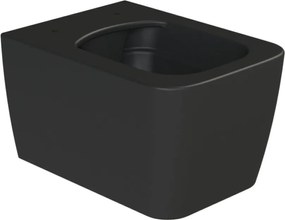 CeraStyle HERA fali WC - MATT FEKETE - rimless - perem nélküli - rejtett rögzítésű - 52 cm