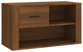 barna tölgy színű szerelt fa cipősszekrény 80x35x45 cm