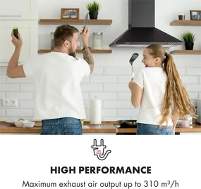 Klarstein Zugspitze 60, páraelszívó, falra szerelhető, 65 W, 310 m³/ó, LED