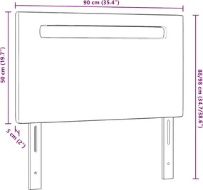 Fejtámla LED -es lámpákkal Falra szerelhető Szürke 90 cm PVC