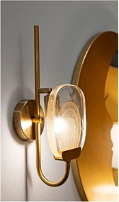 Aranyszínű üveg fali lámpa Softy – Mauro Ferretti