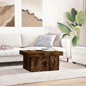 Füstös tölgy színű szerelt fa dohányzóasztal 80 x 55 x 40 cm