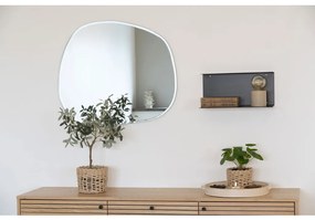 Lille fali polc, acél, fekete 40x18x18 cm