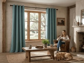 Sötétítő DREAM VELVET függöny 140x270 cm, kékeszöld Felfüggesztés: Hullámos sínszalag