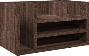 vidaXL barna tölgy színű szerelt fa asztali szervező 44,5 x 24 x 25 cm