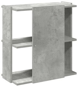 3 szintes betonszürke szerelt fa könyvespolc 60x30x60 cm
