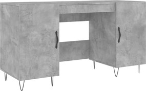 vidaXL betonszürke szerelt fa íróasztal 140 x 50 x 75 cm