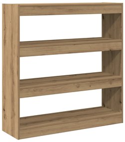 könyvespolc/térválasztó kézműves tölgyből - 100x30x103cm, farostlemezből készült