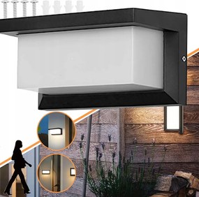 18W Automata Kültéri Fali Lámpa Mozgásérzékelővel,fehér Fény