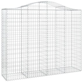 íves horganyzott vas gabion kosár 200x50x160/180 cm
