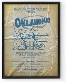 Poszter keretben Serial Stranger Things Oklahoma 20x30 cm Ajándék ötlet