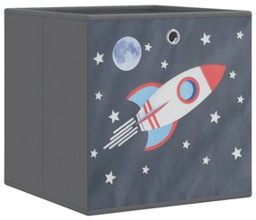 vidaXL 4db szürke nemszőtt szövet összecsukható tárolódoboz 32x32x32cm