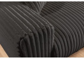 Sötétszürke kordbársony kanapé 213 cm Justin – Ropez