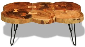 Tömör kelet-indiai rózsafa dohányzóasztal 6 fakoronggal 35 cm