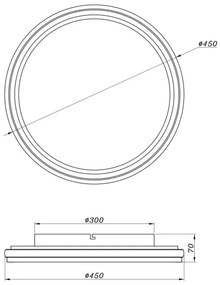 Globo 41391-40R - LED RGBW Dimmelhető mennyezeti lámpa JAXXI LED/40W/230V + távirányító