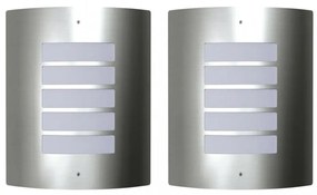 2 Rozsdamentes Acél Vízálló Fali Lámpatestek 60W