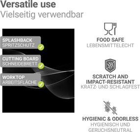 Edzett üveg falvédő tűzhelyhez 70x60 cm Smoke – Wenko