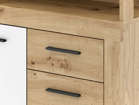 XXL/LUNA Komód Artisan Tölgy/Fehér Színben