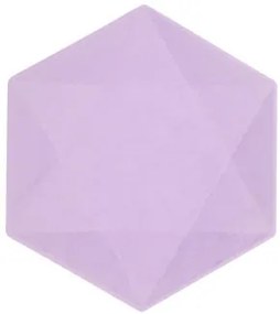 Lila Vert Decor hatszögletű lapostányér 6 db-os 15,8 cm