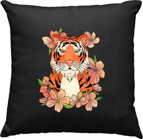 Tigris párna Művészet 1 Fekete