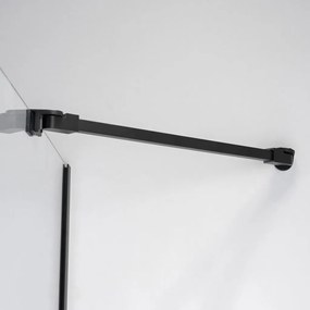 Stuxi Bari Black 80x100 aszimmetrikus nyílóajtós zuhanykabin 6 mm vízlepergető biztonsági üveggel, matt fekete