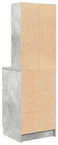 betonszürke szerelt fa éjjeliszekrény 39x35x125 cm