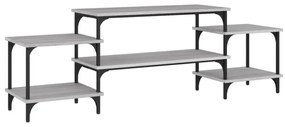 szürke sonoma színű szerelt fa TV-szekrény 157x35x52 cm