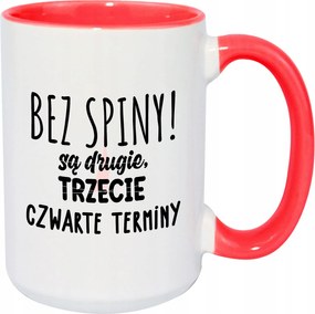 Bögre Fehér 450ml Piros belső Pöttyös! Egyéb Időpontok Pedagógusnak