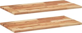 vidaXL 2 db olajbevonatú tömör akácfa függőpolc 60 x 40 x 2 cm