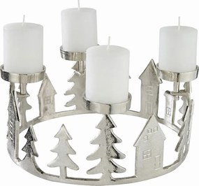 adventi gyertyatartó Ø 35 cm, ezüst