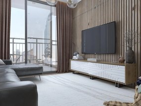 TV asztal/Szekrény Askalia (tölgy + fehér)  . 1101393