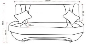 ANDROMEDA - kinyitható kanapé