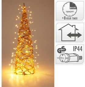 Kültéri karácsonyi dekoráció Világító kúp, 40 x 12cm, 160 LED, meleg fehér, 40 cm